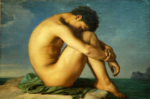 Young Man Nude By The Sea, 1836, Hippolyte Flandrin (1809-1864)
