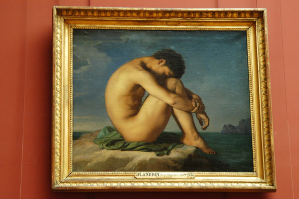 Jeune homme nu assis an bord de la mer, 1836, Hippolyte Flandrin