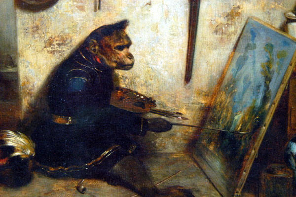 The Monkey Painter, also called Inside the Studio, 1833, Alexandre-Gabriel Decamps (1803-1860)