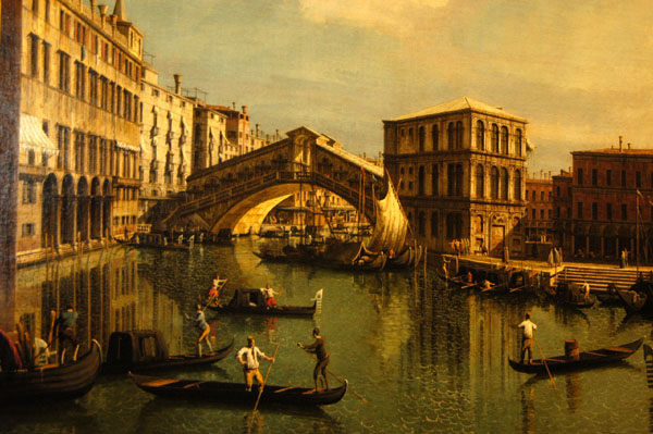 Rialto Bridge in Venice, Italian, Antonio Canaletto (1697-1768)