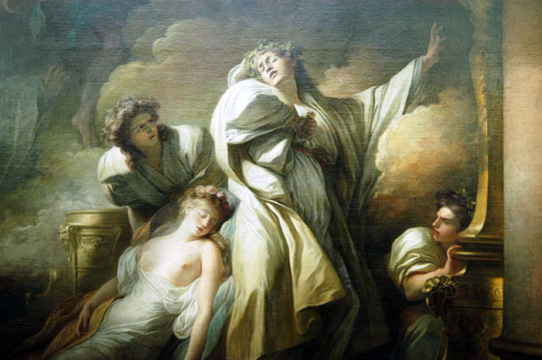 Coresus Sacrificing himselt to Save Callirhoe, 1765, Jean-Honor Fragonard (1732-1806)