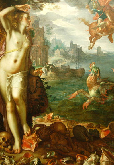 Perseus recuing Andromeda, Dutch, 1611, Joachim Wtewael (1556-1638)