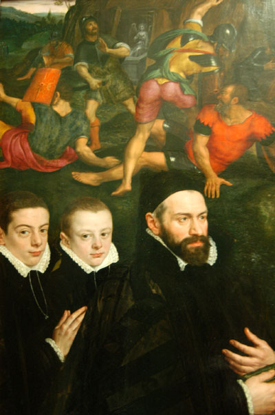 Antonio del Rio, Lord of Aertseleer, and his two sons, Flemish, 1565-70, Adriaen-Thomas Key (1544-1589+)
