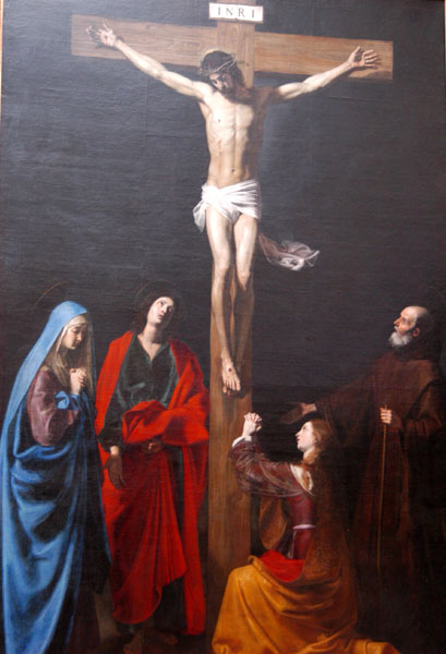Christ on the Cross, the Virgin, Mary Magdaline, St. John, St. Francis de Paule, 1628, Nicolas Tournier (1590-1639)