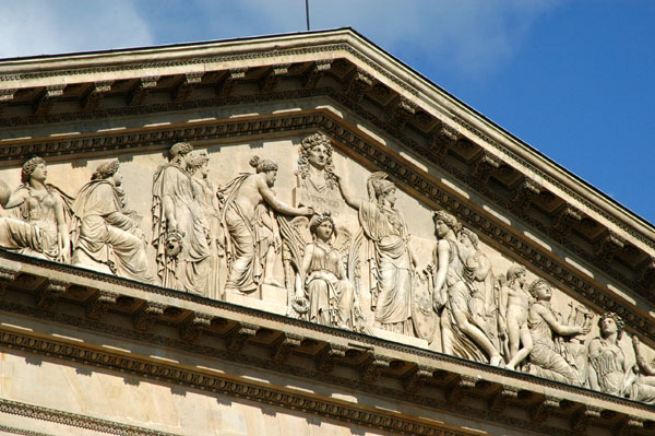 Triangular pediment and sculpted tympanum of the Louvre Colonnade