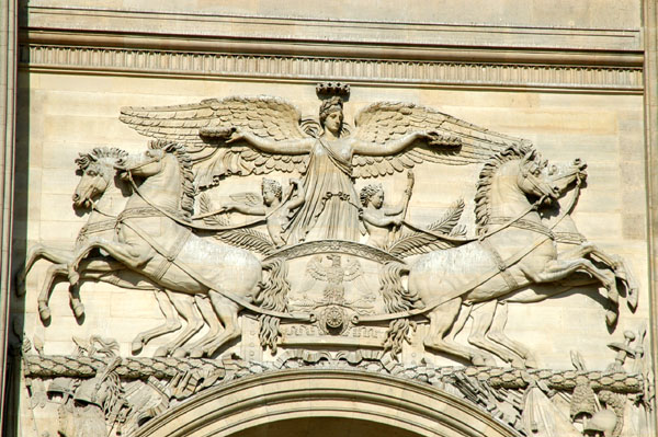 Bas-relief sculpture over the eastern entrance to the Louvre