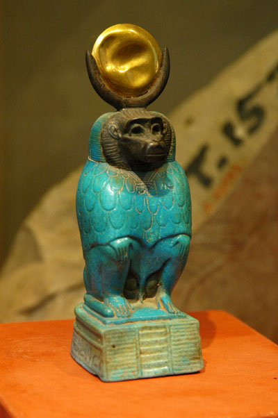 The god Thot in the form of a baboon, Ptolemaic period (332-30 BC)