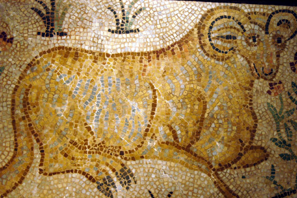 Fragment of a church floor mosaic with a country scene, 4th-5th C. AD, Algeria