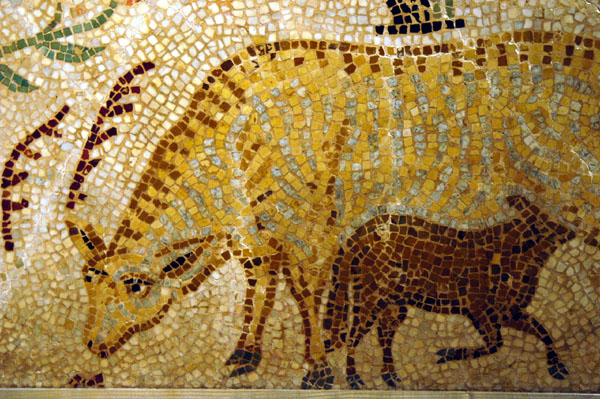 Fragment of a church floor mosaic with a country scene, 4th-5th C. AD, Algeria