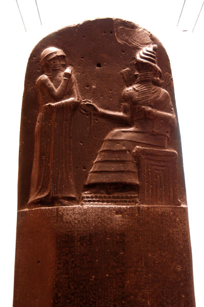 Code of Hammurabi, Babylonian, 1792 BC, with 282 laws engraved in the Akkad language