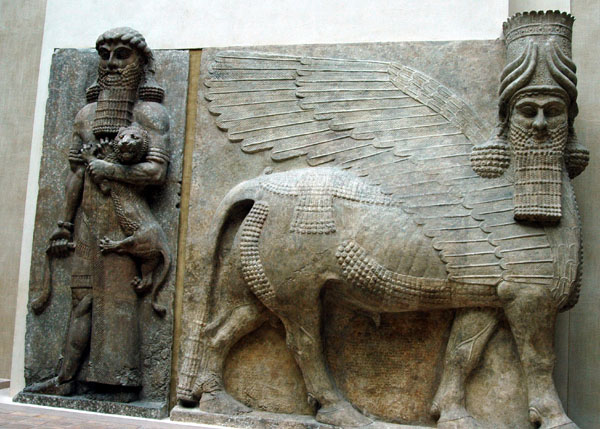 Assyrian reliefs from the palace of Sargon II at Dur-Sharrukin (today Khorsabad, Iran)