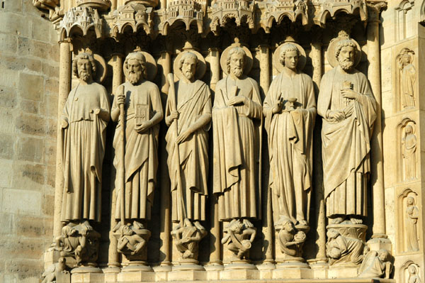 Apostles flanking the left side of the Portal of the Last Judgement