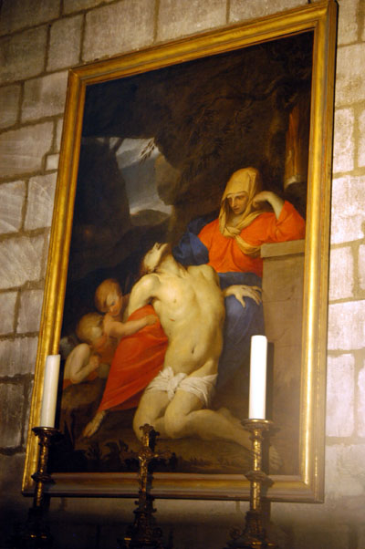 Painting in a northern side chapel