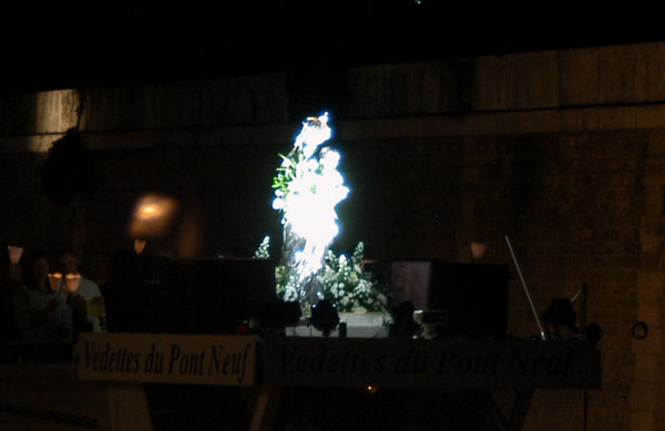 The Virgin and Child on the lead boat of the flotilla