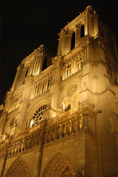 Notre Dame at night