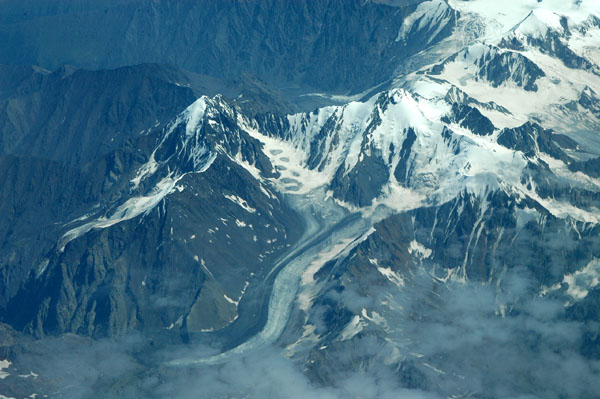 Glacier in the Georgian Caucasus Mountains