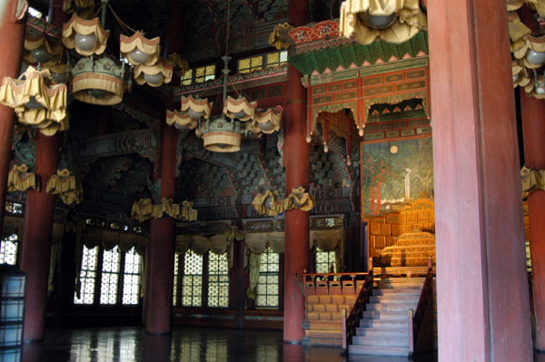 Interior of Injeongjeon Hall, Changdeok Palace