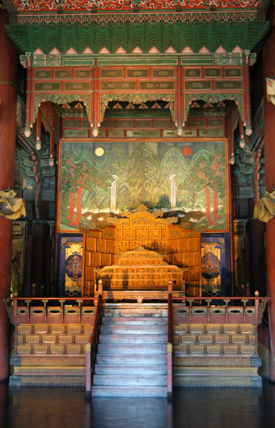 Throne of Korean king