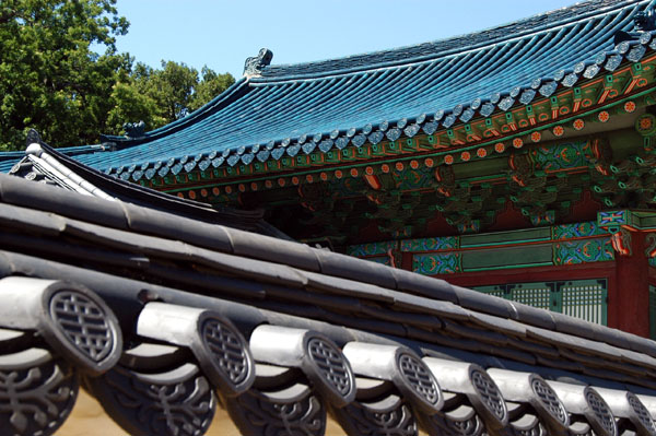 Seongeongjeon Hall with blue tiled roof