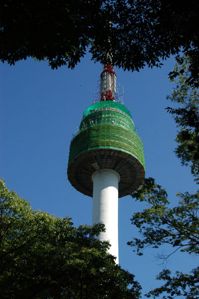 Seoul Tower wrapped for renovation