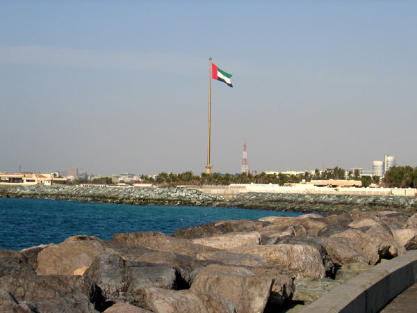 Dubai's tall flag pole