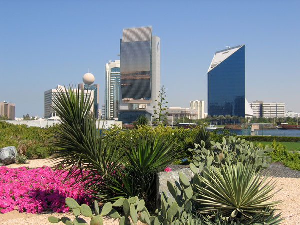 National Bank of Dubai from across the creek