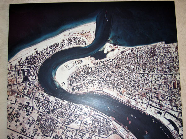 Dubai Museum - aerial photo of Dubai pre-oil