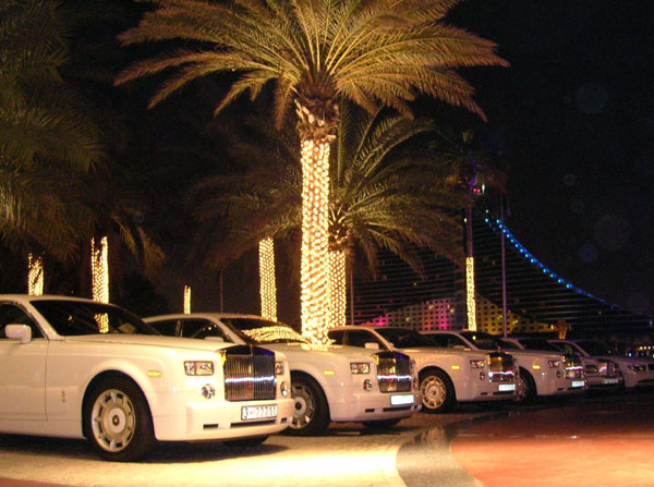 The Burj al Arab's fleet of Rolls Royces