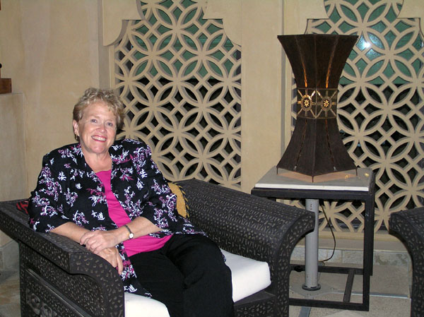 Mom relaxing at Madinat Jumeriah