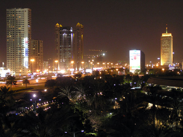 Sheikh Zayed Road at night