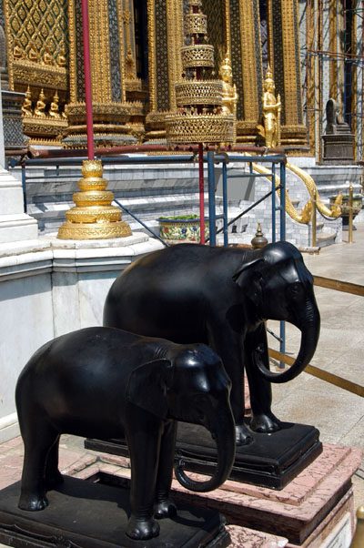 Elephant statues on the Upper Terrace