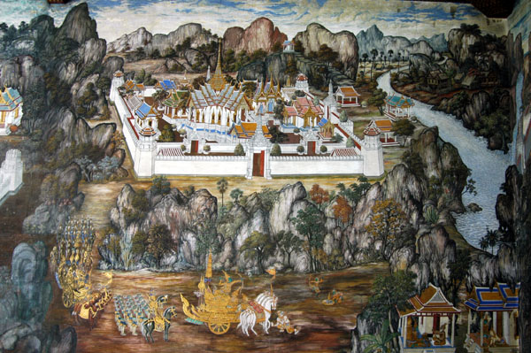 The Army of Phra Ram departing Mount Khanthamat ( )