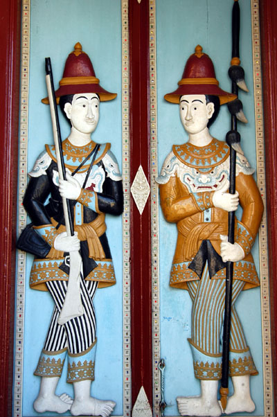 Thai solders painted on doors
