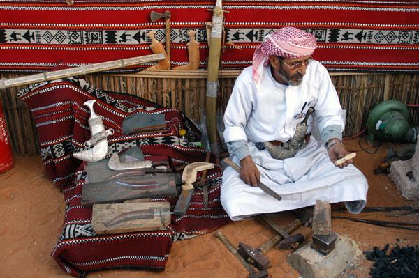 Khanjar (dagger) maker, Emirates Heritage Club, Al Ain