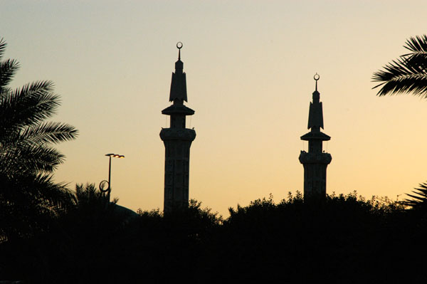 Minarets at dusk, Al Ain