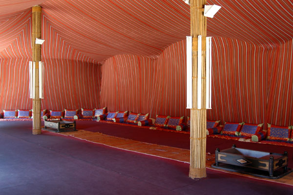 Interior of the festival tent, Al Ain Palace Museum