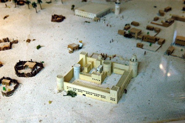 Al-Hosn Palace in a model of early Abu Dhabi