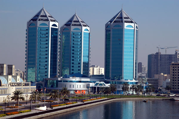 Crystal Plaza from Sharjah Bridge