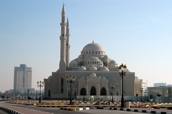Monumental Ottoman-style Al Noor Mosque on Khor Khalid, Sharjah, Sharjah
