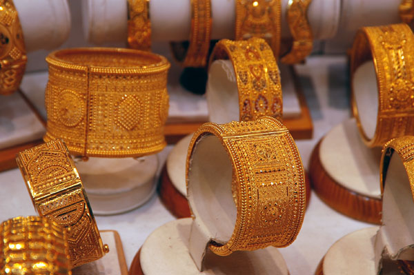 Finely crafted gold jewelry, Central Souq