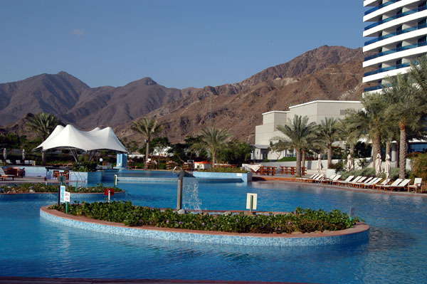 Pool at Le Meridien Al Aqah Beach Resort