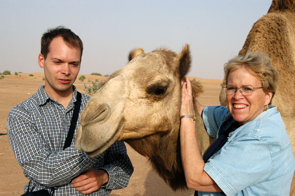 Mom's thinking of a new career as a camel massage therapist