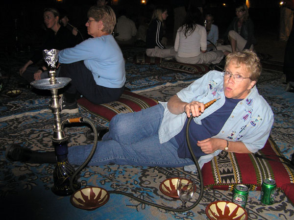 Mom with a sheesha (Arabian water pipe)