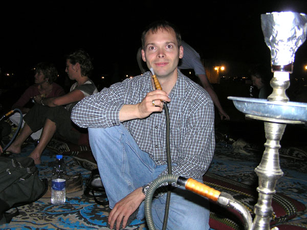 Roy at least posing with the sheesha