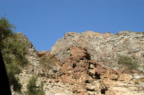 Hajar Mountains above Wadi Shis