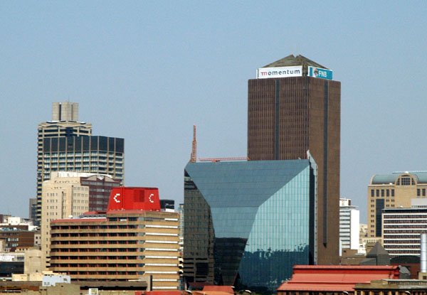 Downtown Johannesburg from the M1 motorway