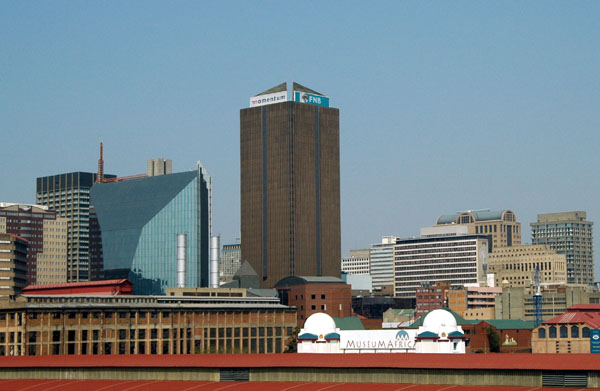 Downtown Johannesburg from the M1 motorway