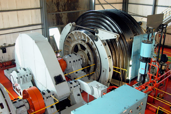 Elevator machinery for the Gold Reef City 14 Shaft lift