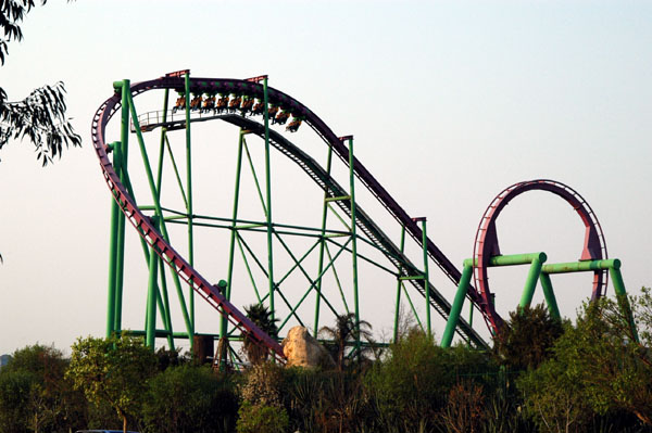 One of the major amusement park rides at Gold Reef City