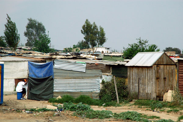 This informal housing community is just off the M511 north of Johannesburg